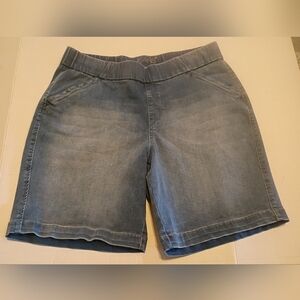 Jag Jeans Women's Whiskered Faded Denim Shorts Sz 14/32